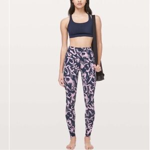 Lululemon Athletica Pink and Blue Leggings for Active Wear